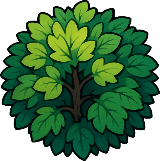 Kuş bakışı agaç.
In-Game asset.  2d.  High contrast.  No shadows