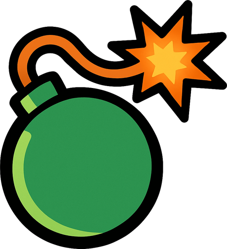 bomb.
In-Game asset.  2d.  High contrast.  No shadows