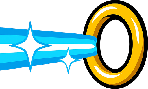 beam to sonic's ring.
In-Game asset.  High contrast.  No shadows
