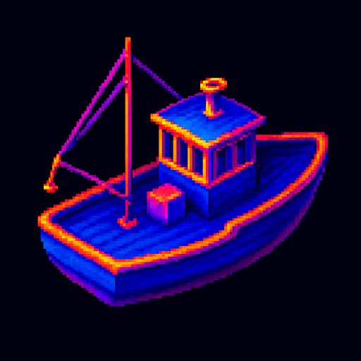 Turn the boat clockwise 45 degrees to face the bow right.