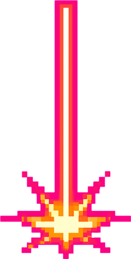 Arcade style shot down laser.
In-Game asset.  2d.  High contrast.  No shadows