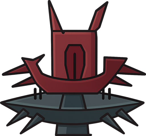 a enemy space ship crarrier ship. No background. Transparent background. Blank background. No shadows. 2d. In-Game asset. flat