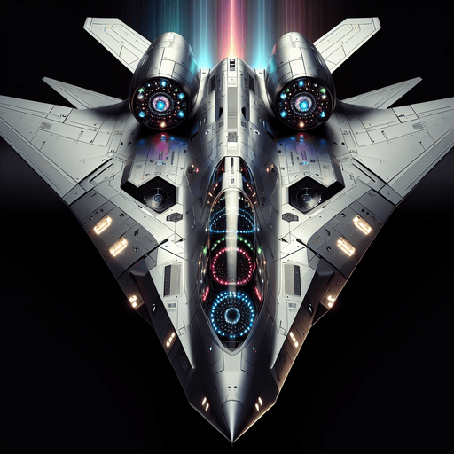futuristic space fighter..
full front view