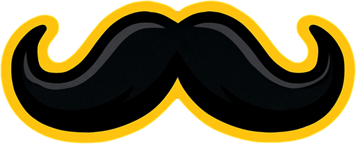Mustache.
In-Game asset.  2d.  High contrast.  No shadows