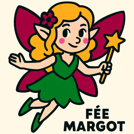 Fée margot.
In-Game asset.  2d.  High contrast.  No shadows