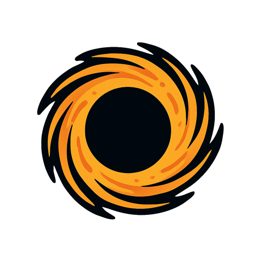 only black hole simple
no background.
In-Game asset.  2d.  High contrast.  No shadows