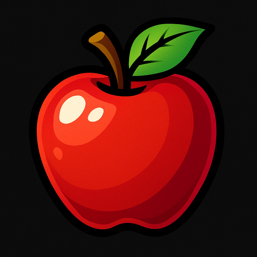 apple.
In-Game asset.  2d.  High contrast.  No shadows