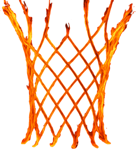 Make the net look like it's on fire