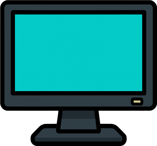 PC Monitör.
In-Game asset.  2d.  High contrast.  No shadows