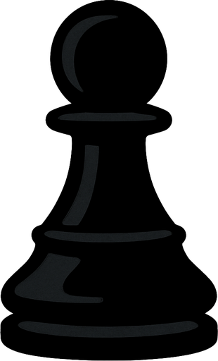 Black Pawn Chess.
In-Game asset.  2d.  High contrast.  No shadows