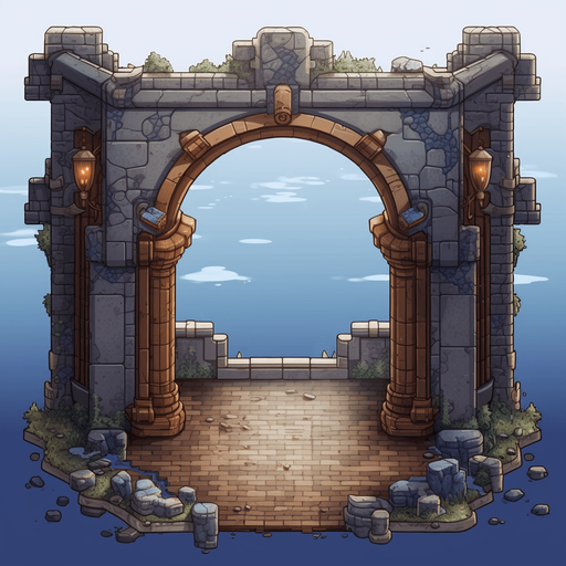 giant wall
Pixel art, 16 bit, isometric, SNES, top-down, no background, white background, low resolution, symmetrical