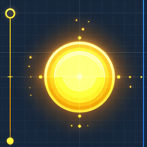 yellow light circle where the center is brighter and gets less bright as it moves to the outside.
Single Game Texture. In-Game asset. 2d. Blank background. High contrast. No shadows.
