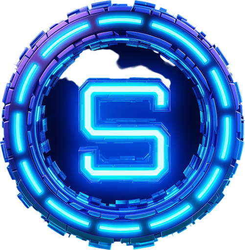 Blue glowing powerup circle with s in center
Single Game Texture. In-Game asset. 2d. Pixelart. White background. Blank background. Low detail. High contrast.