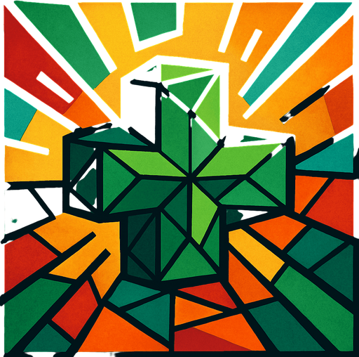 Bir iyileşme efekti çiz kübizm tarzında.
In-Game asset.  2d.  High contrast.  No shadows