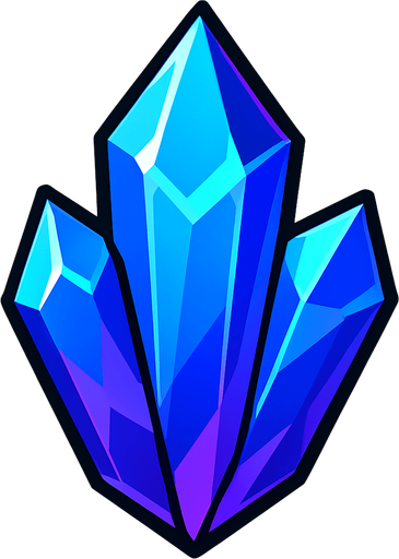 Crystal.
In-Game asset.  2d.  High contrast.  No shadows
