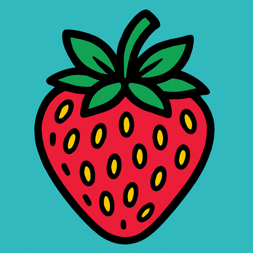 Fraise.
In-Game asset.  2d.  High contrast.  No shadows