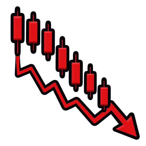 red stock market chart candle.
In-Game asset.  2d.  High contrast.  No shadows