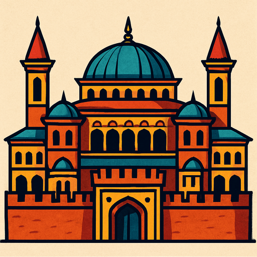 Osmanlı sarayı.
In-Game asset.  2d.  High contrast.  No shadows
