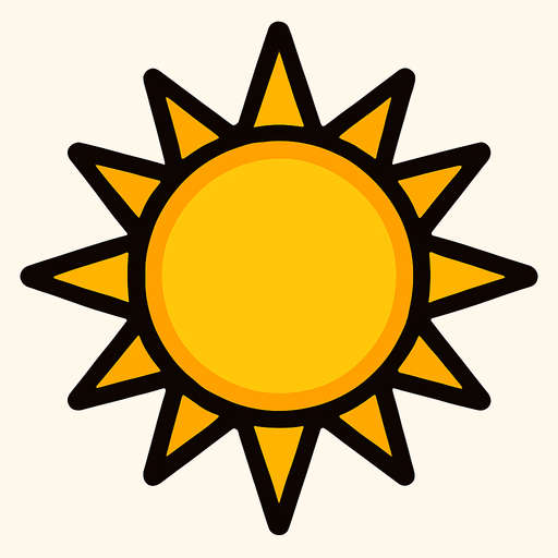 sun.
In-Game asset.  2d.  High contrast.  No shadows