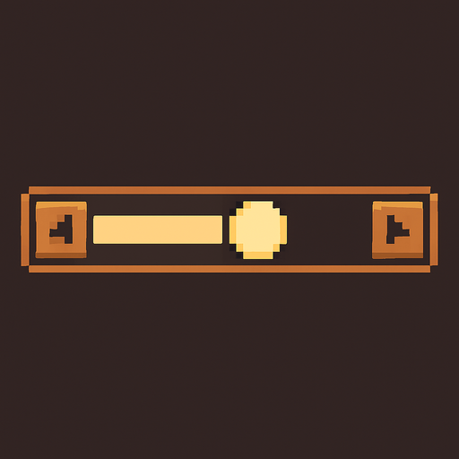 Pixel art ui bar controlling ball, only ball circle, Use colors close to #f3d296..
In-Game asset.  2d.  High contrast.  No shadows
