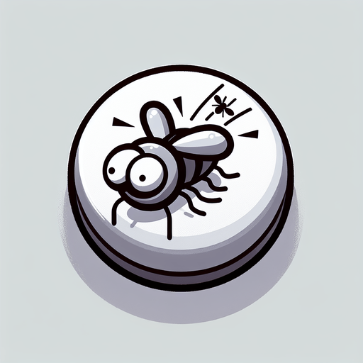 кнопка (прогнать мух).
Single Game Texture. In-Game asset. 2d. Blank background. High contrast. No shadows.