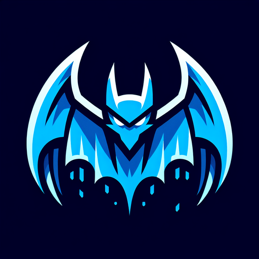 blue bat.
Single Game Texture. In-Game asset. 2d. Blank background. High contrast. No shadows.