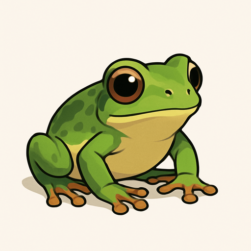 Small frog on white background.
In-Game asset.  No shadows
