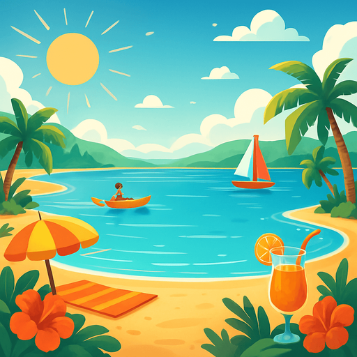 Bu fotoğrafı yaz temalı yap aynı şekil kardan adam filan olmasın yaz ile alakalı