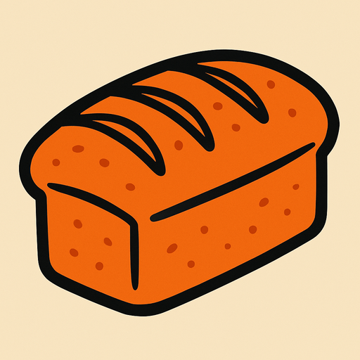 bread 2d.
In-Game asset.  2d.  High contrast.  No shadows