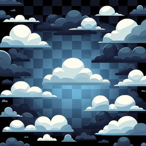 dark cartoon cloudy skies high quality background make it simple and minimalistic..
Single Game Texture. In-Game asset. 2d. Blank background. High contrast. No shadows.