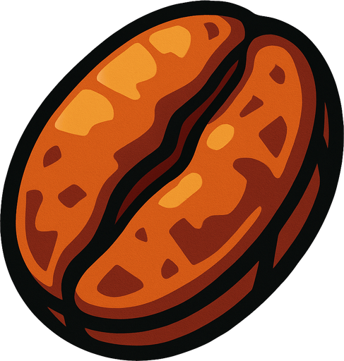 robusta bean.
In-Game asset.  2d.  High contrast.  No shadows