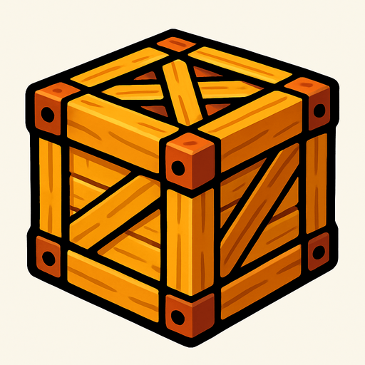Box.
In-Game asset.  2d.  High contrast.  No shadows