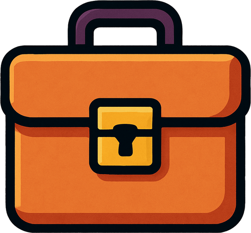 briefcase.
In-Game asset.  2d.  High contrast.  No shadows