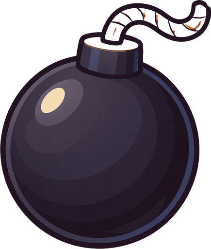 A black bomb.
In-Game asset.  No shadows