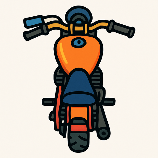 what appears from the upper side motorcycle.
In-Game asset.  2d.  High contrast.  No shadows