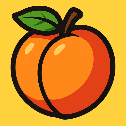 an peach.
In-Game asset.  2d.  High contrast.  No shadows