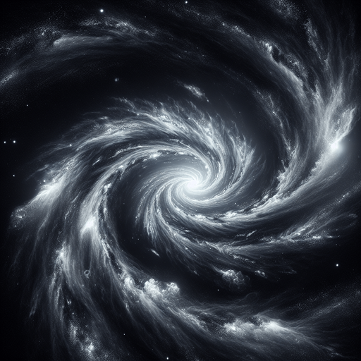 black background ethereal centered galaxy.