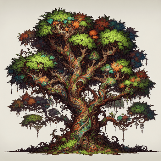 improve_tree_upgrde.
Single Game Texture.  In-Game asset.  2d.  Blank background.  High contrast.  No shadows