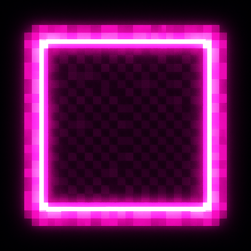 Pink Neon Pixel Barrier.
In-Game asset.  2d.  High contrast.  No shadows. Pixel