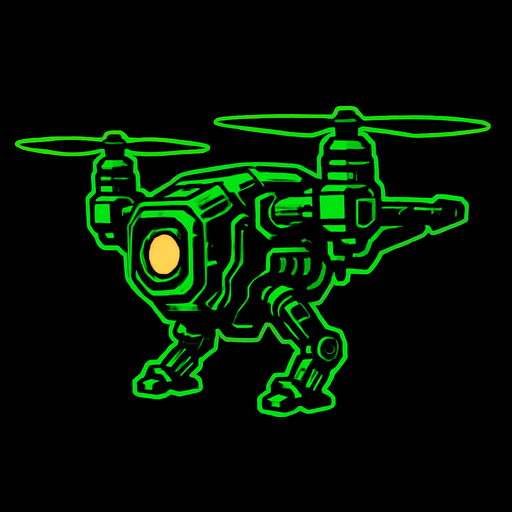 drone side view drone. cyberpunk theme, has yellow light. neon green color
In-Game asset.  2d.  High contrast.  No shadows