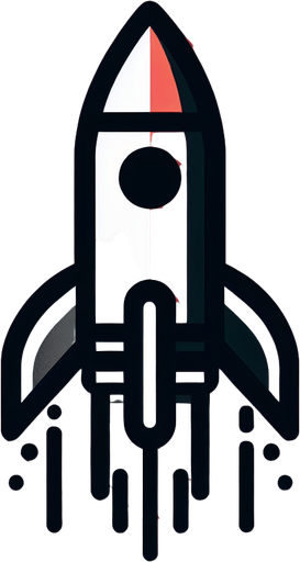 Rocket.
Single Game Texture. In-Game asset. 2d. Blank background. High contrast. No shadows.