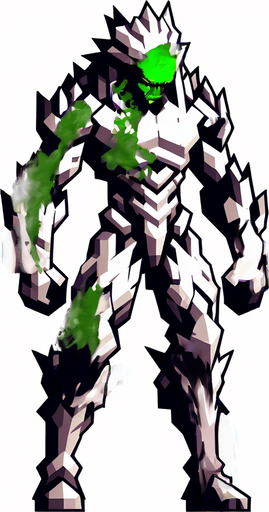 Make his body look destroyed, also make it cover with some green liquid