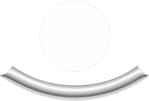 Simple white ball at the center of the arc