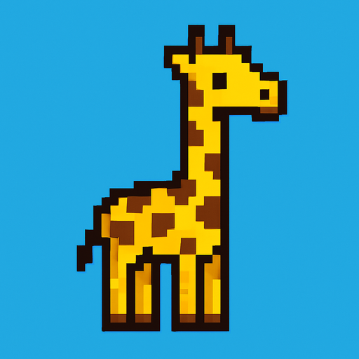Giraffe
Pixel.
In-Game asset.  2d.  High contrast.  No shadows