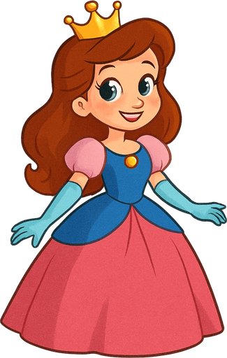 Has una princesa estilo cartoon.