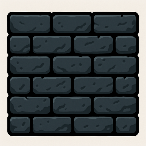 Wall.
In-Game asset.  2d.  High contrast.  No shadows