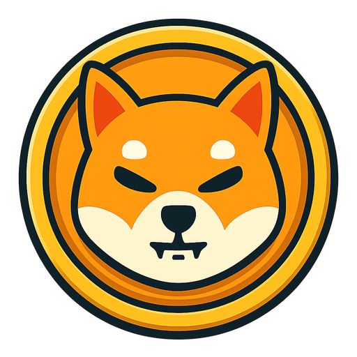 shiba inu coin.
In-Game asset.  2d.  High contrast.  No shadows