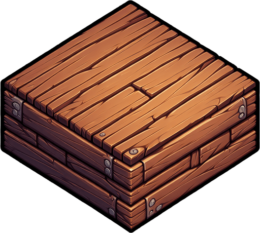wooden plank.
Single Game Texture.  In-Game asset.  2d.  Blank background.  High contrast.  No shadows