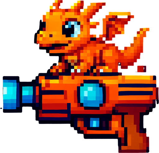 add a dragon baby on top of gun