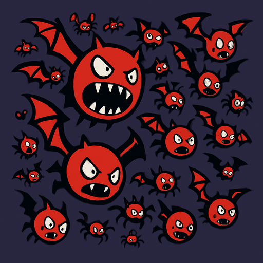 enemy_swarm.
In-Game asset.  2d.  High contrast.  No shadows